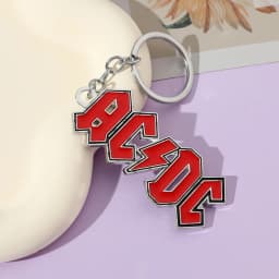 Rock Roll Music Song Enamel Pendant Keychain Band Vintage Badge Keyrings for Backpack Decorate Collectibles
