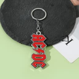 Rock Roll Music Song Enamel Pendant Keychain Band Vintage Badge Keyrings for Backpack Decorate Collectibles
