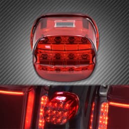 Motorcycle 12V LED Light Smoke/Red Lens Brake Tail Light License Plate Rear Lamp For Harley Dyna Touring Sportster Wide Glide