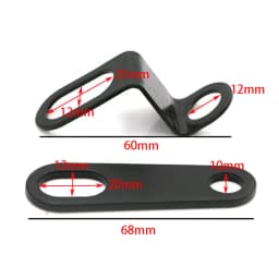 2PCS Universal Motorcycle Turn Signal Lights Brackets Motorbike Indicator Lamps Holder Fork Lamp Mount Clamps Metal Accessories