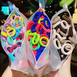 50pcs/Set Girls Colorful Nylon Small Elastic Hair Bands Children Ponytail Holder Scrunchie Headband Kids Hair Accessories