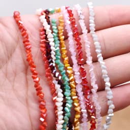 Yanqi 38 Color High quality Triangle Crystal Beads 4mm 130pcs Loose Crystal Glass Beads For Jewelry Making DIY Earring Necklace