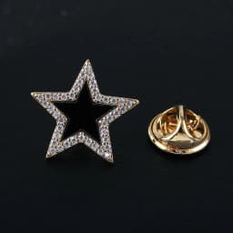 High-Grade Fashion Crystal Hexagram Six-Pointed Star Brooch Hijad Lapel Pin Corsage Collar Scarf Buckle Women Men Accessories