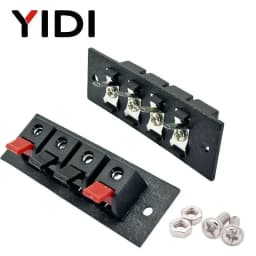 2pcs 6pcs 10pcs 2 3 4 Positions Connector Terminal Push In Jack Load Spring 4 Poles Audio Speaker Terminals Plug Socket Clip