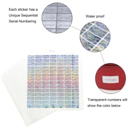280pcs, Hologram Tamper Proof Stickers,Security Sealing Label ,Warranty Void Sticker, Unique Serial Number, 20x10mm