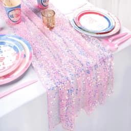 180x30cm Sequined Mermaid Glittering Table Runner Mermaid Girl Party Decor Little Mermaid Girls Birthday Wedding Party Decor