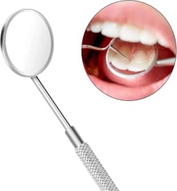 Dental Mirror, Mouth Mirror, Dentist Oral Care Tool, Stainless Steel Dentist Tool for Teeth Cleaning Mouth Inspection Mirror
