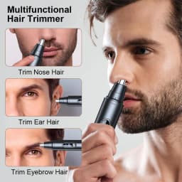 Electric Nose Hair Trimmer USB Rechargeable Nose and Ear Hair Clipper Portable Nose Hair Remover Facial Hair Removal Device