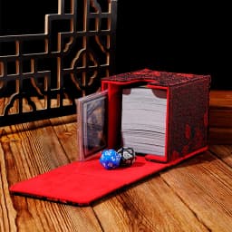 100+ Trading Card Deck Box Holder With Display Window Flower Series TCG Game Magnetic Closure Card Organizer Storage Box Gift