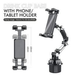 360 Degree Rotation Car in-car Water Cup Holder Car Cup Holder Long Joint Position Mobile Phone Tablet Computer Car Bracket