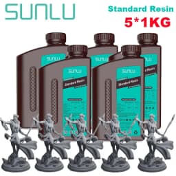 SUNLU Standard Resin/ABS Like/Water Wash/14K Standard Resin 5KG 1KG/Bottle 405nm UV Resin 3D Printing For LCD 3D Printer