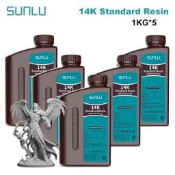 SUNLU Standard Resin/ABS Like/Water Wash/14K Standard Resin 5KG 1KG/Bottle 405nm UV Resin 3D Printing For LCD 3D Printer