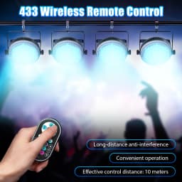 Leleght 2Pcs 200W RGBW 4-in-1 LED DJ Par Light DMX512 & Sound Activated Uplighting for DJ Disco Club Wedding Party Church Stage