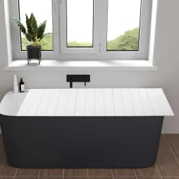 Bath Cover Folding Bathtub Cover Waterproof Dustproof Bathtub Board White Strong Bearing Capacity for Standard Bathtubs