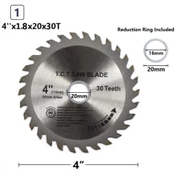 XCAN Saw Blade 1pc 4'' 6'' 7'' 8'' Wood Saw Blade 30/40/60T Circular Cutting Disc For Cutting Wood TCT Saw Disc