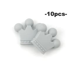 LOFCA Silicone Crown Beads 10pcs Bow Tie Beads BPA Free Food Grade Silicone Beads Necklace Keychain Jewelry Accessories