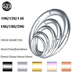 1PC Titanium Segment Nose Piercing 12G Septum Clicker Pirsing Earring 14G Nostril Piercing Helix Conch Pirsing Nariz 20G Jewelry