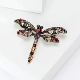 Fashion Crystal Vintage Dragonfly Brooch Large Insect Brooches For Women Pins Wedding Jewelry Accessories