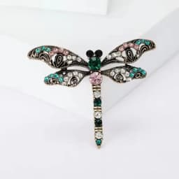 Fashion Crystal Vintage Dragonfly Brooch Large Insect Brooches For Women Pins Wedding Jewelry Accessories