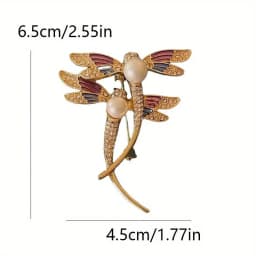 Fashion Crystal Vintage Dragonfly Brooch Large Insect Brooches For Women Pins Wedding Jewelry Accessories