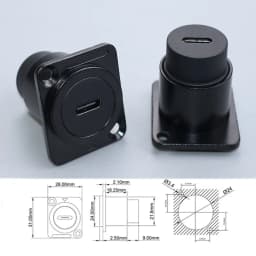 1Piece Type-C /USB 2.0 3.0 /RJ45 CAT6 /HDMI-Jack Socket Round/D Type Module Through Network Panel Mounting Electronic Connector