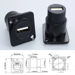 1Piece Type-C /USB 2.0 3.0 /RJ45 CAT6 /HDMI-Jack Socket Round/D Type Module Through Network Panel Mounting Electronic Connector
