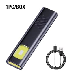  1-3PCSMini EDC Flashlight With COB Tail Magnet USB Rechargeable Emergency Lantern Hat Clip Light For Camping Running Working