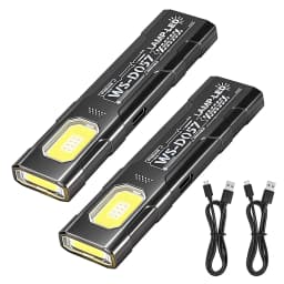  1-3PCSMini EDC Flashlight With COB Tail Magnet USB Rechargeable Emergency Lantern Hat Clip Light For Camping Running Working