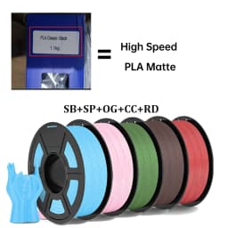 JAYO PLA Classic 10Rolls 3D Printer Filaments High Speed Matte PLA 1.75mm Maxi of 600mm/s no Bubble Free FDM for 3D Printing