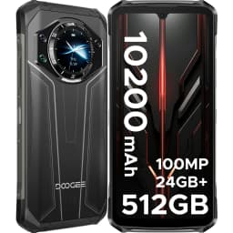 DOOGEE S119 Rugged Phone 1.32" Rear Display 6.72" 32GB(8+24) 512GB 100MP Main Camera 10200mAh Large Battery NFC Cellphone
