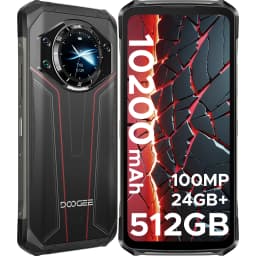 DOOGEE S119 Rugged Phone 1.32" Rear Display 6.72" 32GB(8+24) 512GB 100MP Main Camera 10200mAh Large Battery NFC Cellphone
