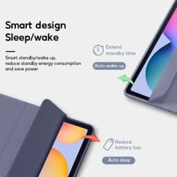 For Samsung Galaxy Tablet Case Tab S6 lite 10.4 Tab A9+ A8 A7 S8 S9 S10 11 FE 12.4 Smart Auto Sleep Wake Function Silicone Cover