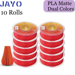 JAYO pla matte dual Color 10Rolls/Set 3D Filament 1.75mm ±0.02mm 3D Printer Filament New product, no bubbles 7 colors available