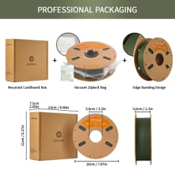 ERYONE 5KG PLA Matte Premium Filament 3D Print, Multicolor Available, PLA Matte Filament, Max Print Speed 100mm/s, 1KG/Spool