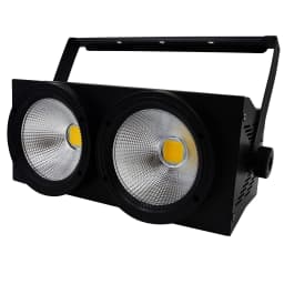 New 200W 2Eyes 2x100w LED COB DMX Stage Effect Cover Light Cool and Warm White Professional Stage Light DJ Disco