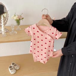 Summer Boys and Girls Baby Short-Sleeved Pants Simple Comfortable Full Printed Newborn Printed Pants