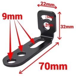 Motorcycle LED Spotlight Bracket Fog Light Mount Clamp Holder Carbon Steel for Handlebar Crash Bar Bumper Tube Electric Bike Kit
