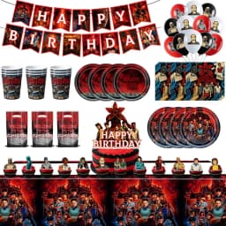 Horror Movie Birthday Decoration Stranger Season 5 Tableware Cups Plates Balloons Baby Shower Kids Birthday Party Supplies