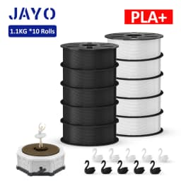 JAYO 3D Printer Filament PLA Series 1.75MM 5Rolls/10Rolls High Strength 100% No Bubble Neatly Wound for FDM DIY Gift Material