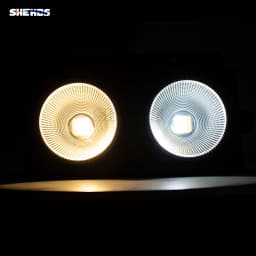 SHEHDS LED 2 Eyes 200W DMX Cool+Warm White COB High Power Blinder Stage Lamp for Theater Concert Decorative Effect Light
