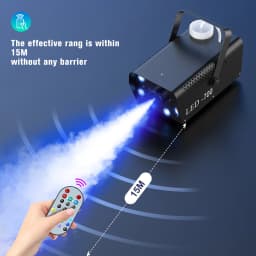 U'King 700W Smoke Machine RGB 3in1 8 LED Stage Colorful Spray Fog Machine Stage Light Wedding Banquet Disco DJ Show Christmas
