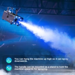 U'King 700W Smoke Machine RGB 3in1 8 LED Stage Colorful Spray Fog Machine Stage Light Wedding Banquet Disco DJ Show Christmas