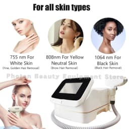 Mini 5000W Diode Laser Hair Removal Machine Ice Cooling Painless Permanent Epilator Portable Professional Salon Beauty Device EU