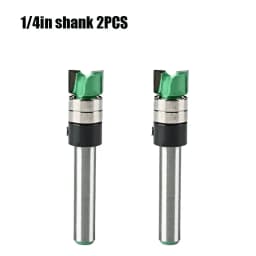 1PC/2PCS 6MM/6.35MM Shank Double-Bearing Trimming Milling Cutter Steel Blade Profile Bottom Milling Cutter For Precise Grooving