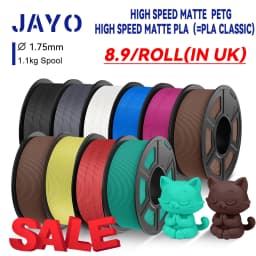 JAYO 11003D High Speed Matte PETG / PLA Classic Printer Filament 1.75mm+/-0,02mm Neatly Wound & Non-toxic PETG for 3D Printer