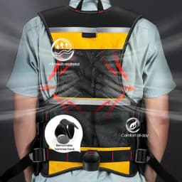Workwear Allround Work Tool Vest Reflective Safety Vest with Multi-pockets and Zipper Heavy Duty Tool Vest for Electricians