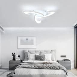 White LED Ceiling Light Dimmable with Remote Control,3 Heads Ceiling Lamp for Kitchen Bedroom Living Room Balcony Hallway