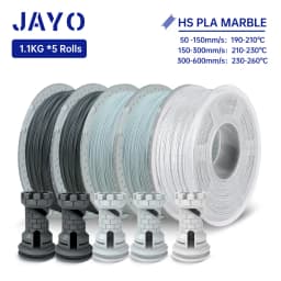 JAYO PLA Filament 5Rolls PLA Marble 3D Printer Filament 1.75MM For FDM 3D Printer High Speed Marble Texture 3D Printing Material