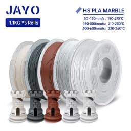 JAYO PLA Filament 5Rolls PLA Marble 3D Printer Filament 1.75MM For FDM 3D Printer High Speed Marble Texture 3D Printing Material