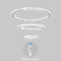 Modern Pendant Light K9 Crystal Chandelier DIY Rings Led Hang Ceiling Lamp Home Decor Chrome Lustre Fixtures Dining Living Room
